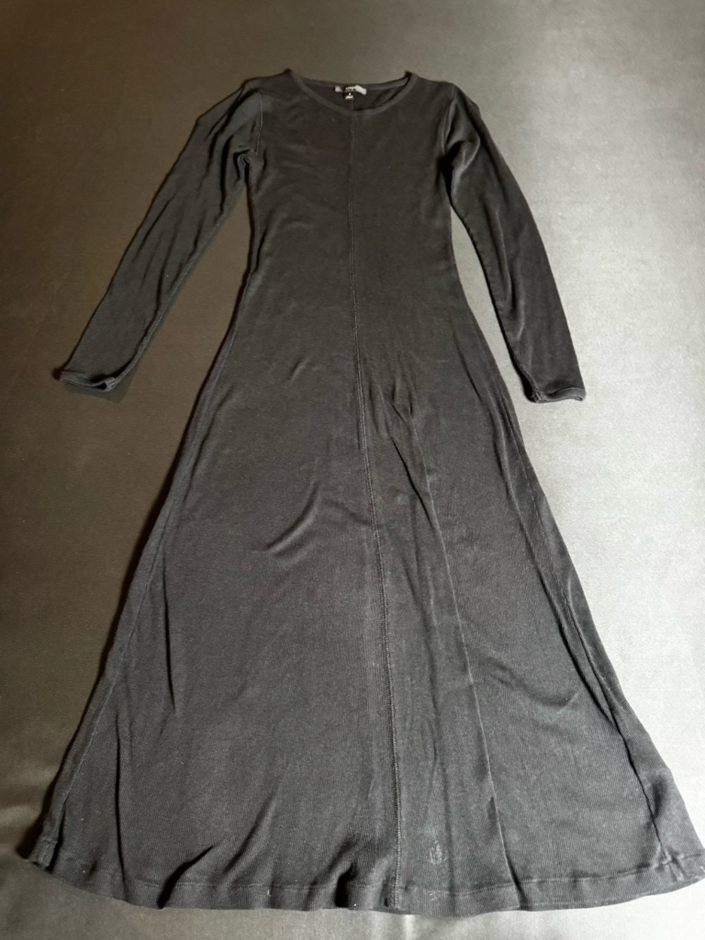 J. Crew Black Long Sleeve Maxi Dress